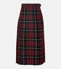 Burberry Pleated plaid twill kilt
