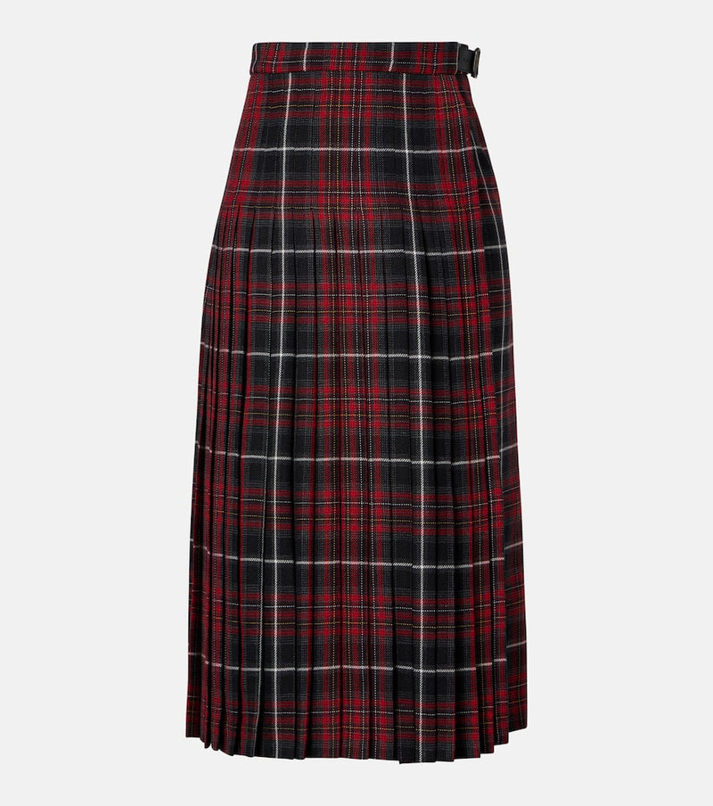 Burberry Pleated plaid twill kilt