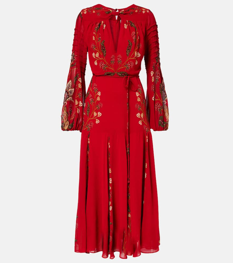 Farm Rio Floral pleated maxi dress