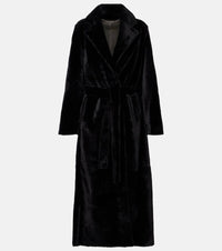 Nour Hammour Meret shearling wrap coat