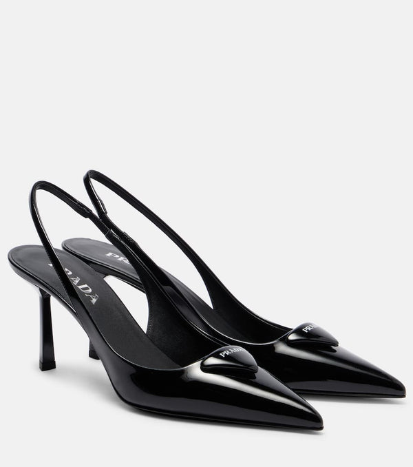 Prada Patent leather slingback pumps