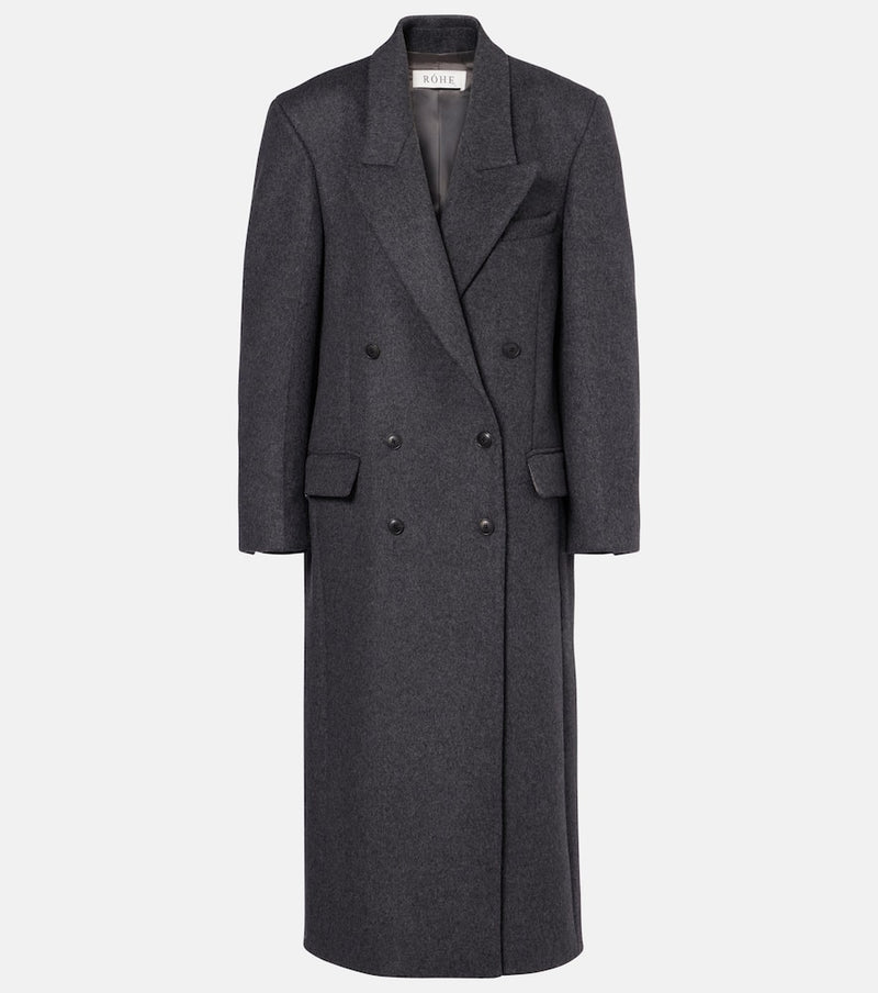 Rohe Double-breasted wool-blend coat