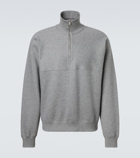 Jil Sander Cotton terry half-zip sweatshirt