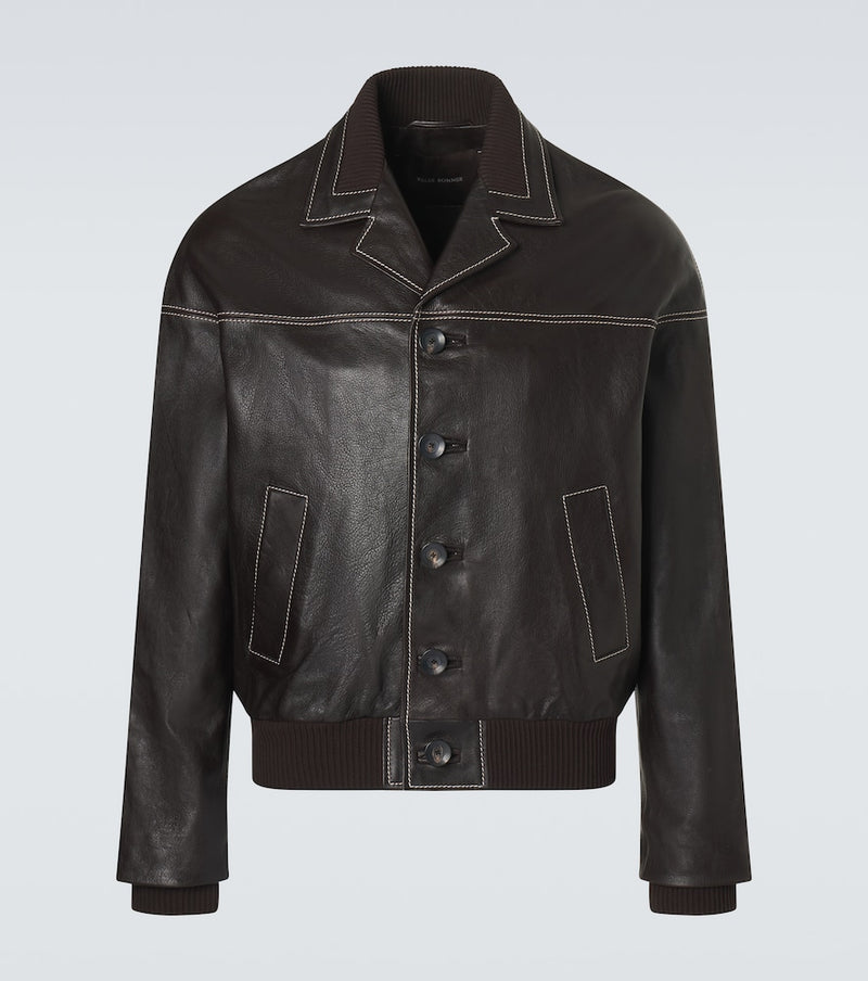Wales Bonner Time leather jacket