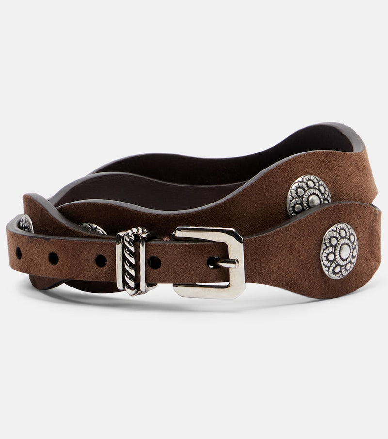 Etro Embellished suede belt