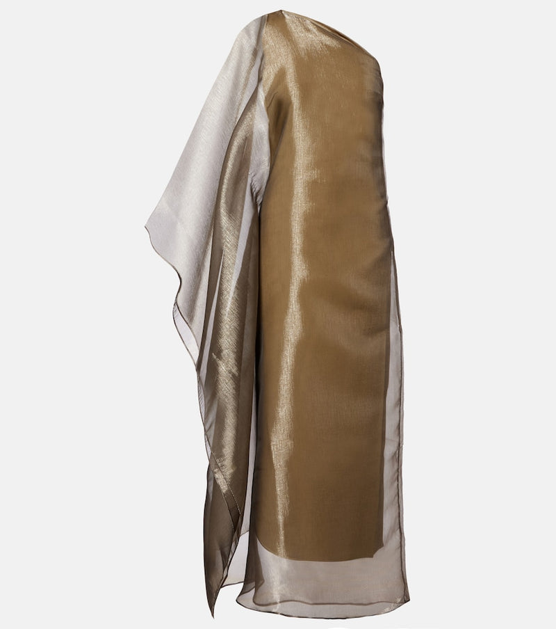 Taller Marmo Betsy one-shoulder fil coupe maxi dress