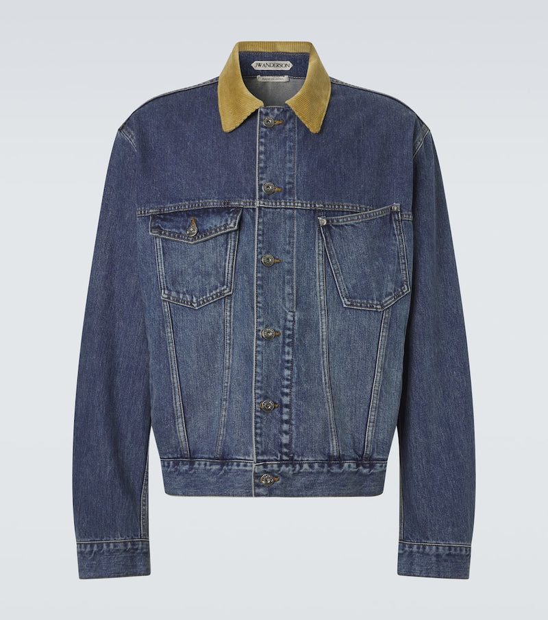 JW Anderson Corduroy-trimmed denim jacket