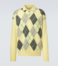 JW Anderson Argyle wool polo sweater
