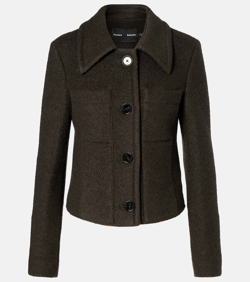 Proenza Schouler Kinsley wool-blend twill boucle jacket