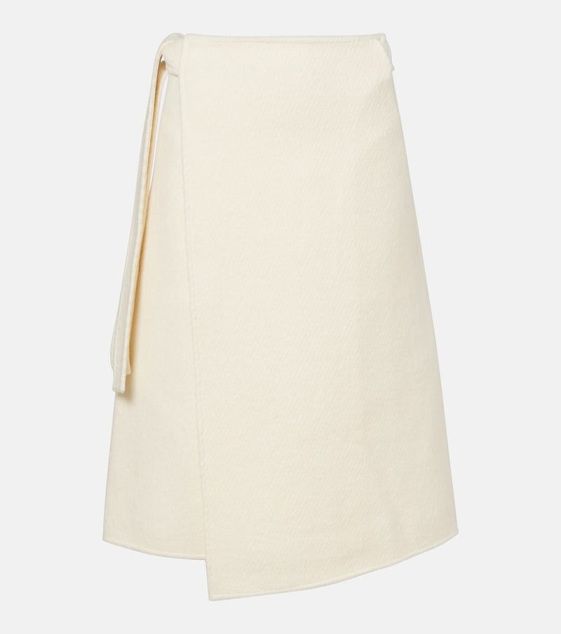 Proenza Schouler Bodhi high-rise wool-blend boucle wrap skirt