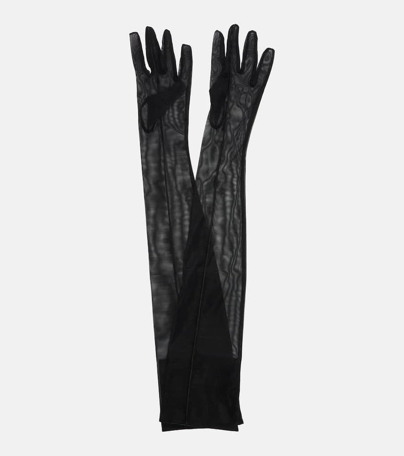 Mugler re/edit mesh gloves