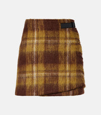Loewe Checked mohair and wool miniskirt