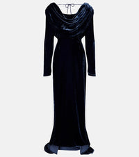 Rotate Ivette draped velvet gown
