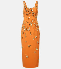 Carolina Herrera Floral-applique cocktail dress