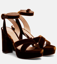 Gianvito Rossi Sabrina 105 velvet platform sandals