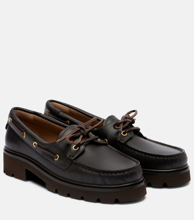 Gianvito Rossi Leather boat shoes