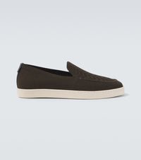Giorgio Armani Asv jacquard slip-on shoes