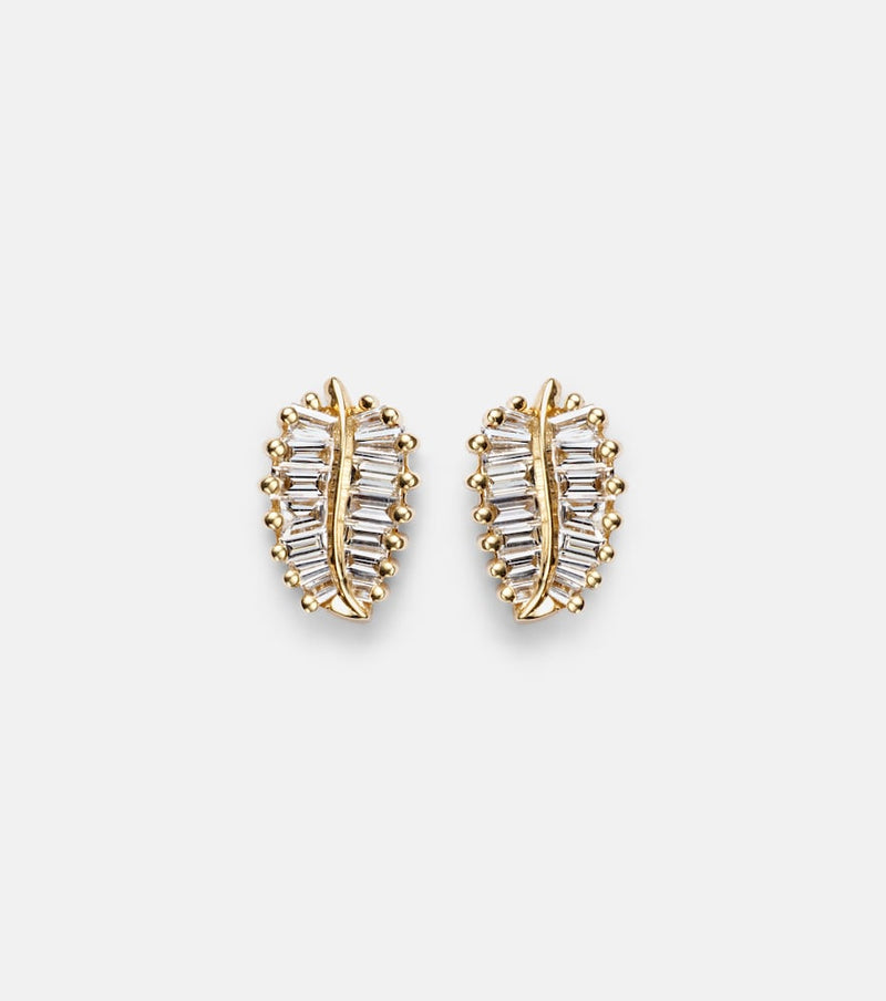Anita Ko Small 18kt gold earrings with diamonds