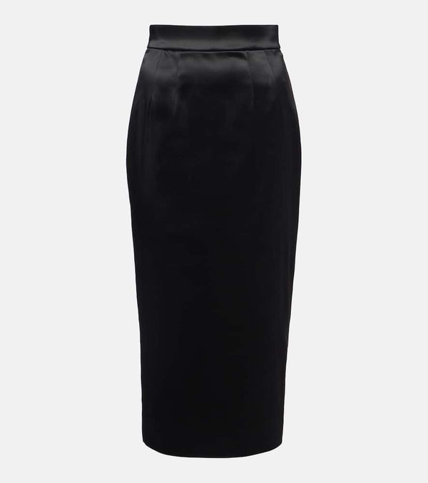 Dolce & Gabbana High-rise satin pencil skirt