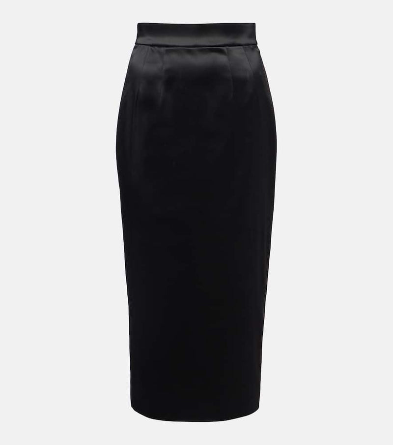 Dolce & Gabbana High-rise satin pencil skirt