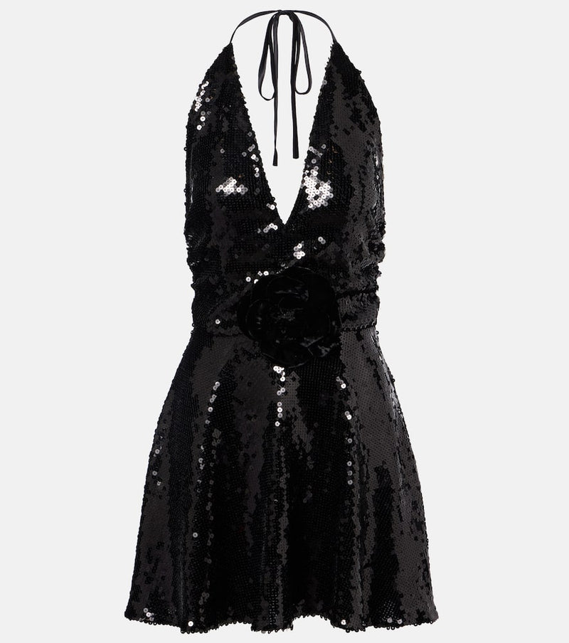 Dolce & Gabbana Sequined halterneck minidress