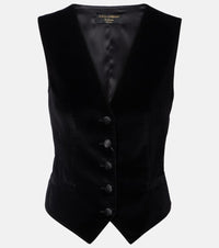 Dolce & Gabbana Cotton and silk-blend velvet vest