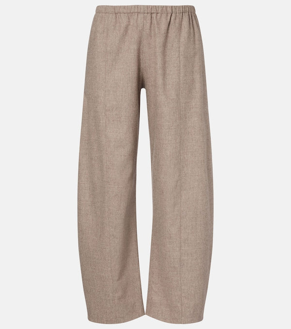 Khaite Clover wool-blend barrel-leg pants