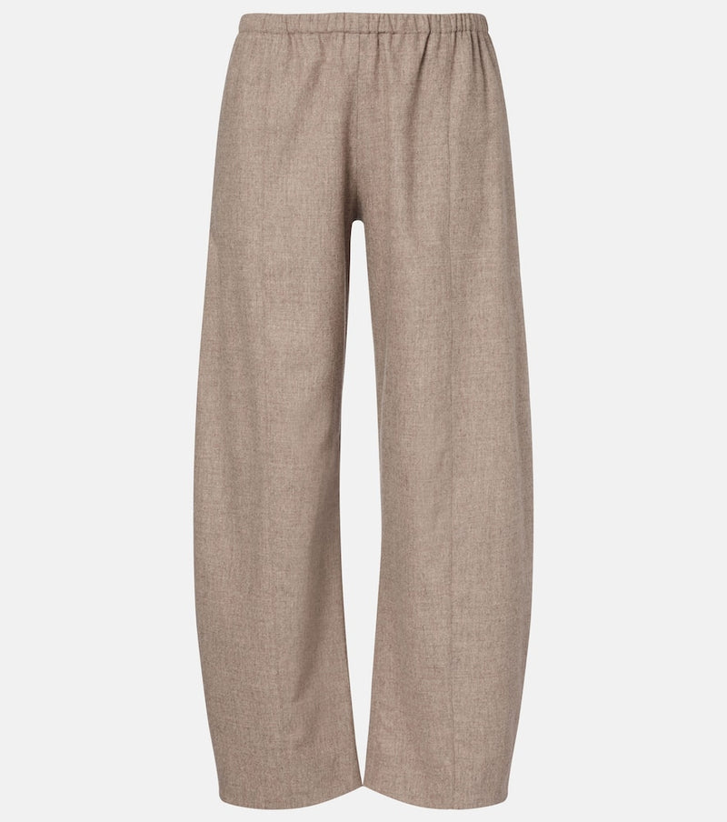 Khaite Clover wool-blend barrel-leg pants