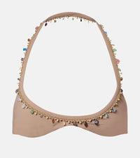 Christopher Esber Beach Quartz Minuscule embellished bikini top