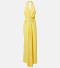 Christopher Esber Embellished ruched jersey maxi dress