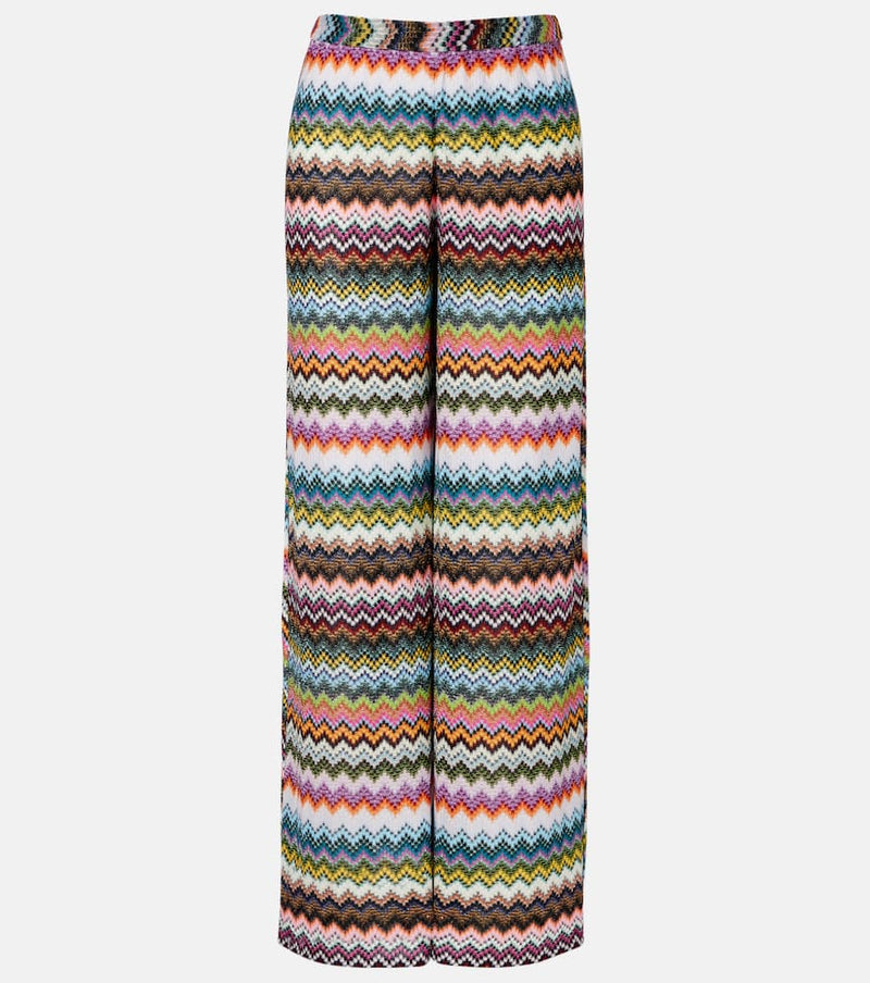 Missoni Zig Zag lame palazzo pants
