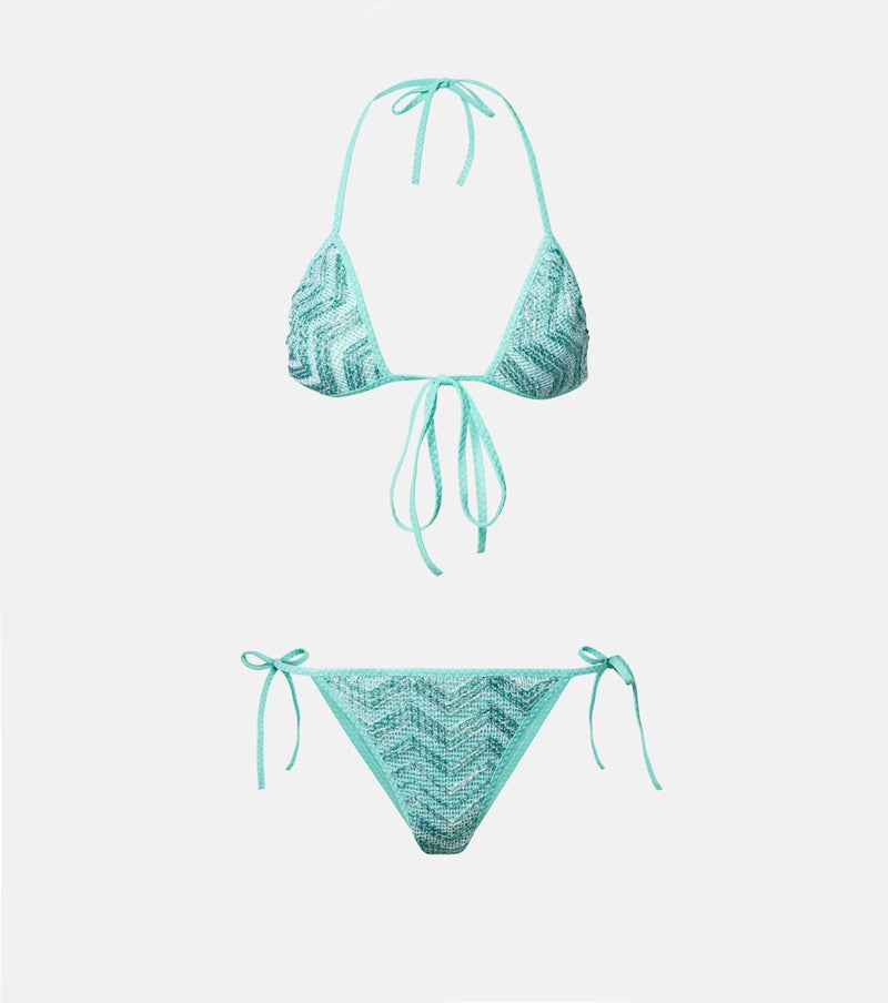 Missoni Zigzag lame bikini top
