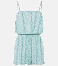 Missoni Open-knit lame romper