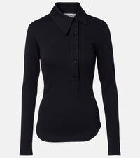 The Attico Ribbed-knit cotton jersey top