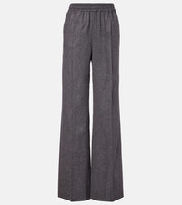 Tod's High-rise wool and cashmere wide-leg pants