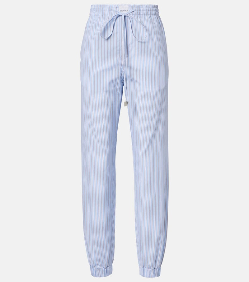 The Attico Striped cotton tapered pants