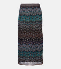 Missoni Zig Zag lame midi skirt