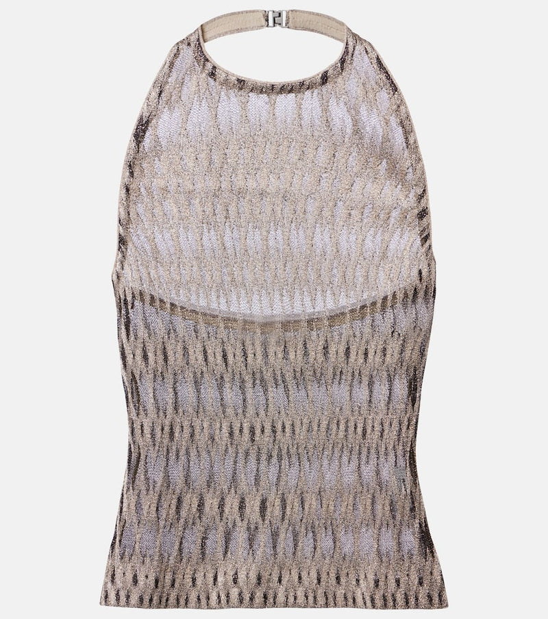 Missoni Halterneck lame top
