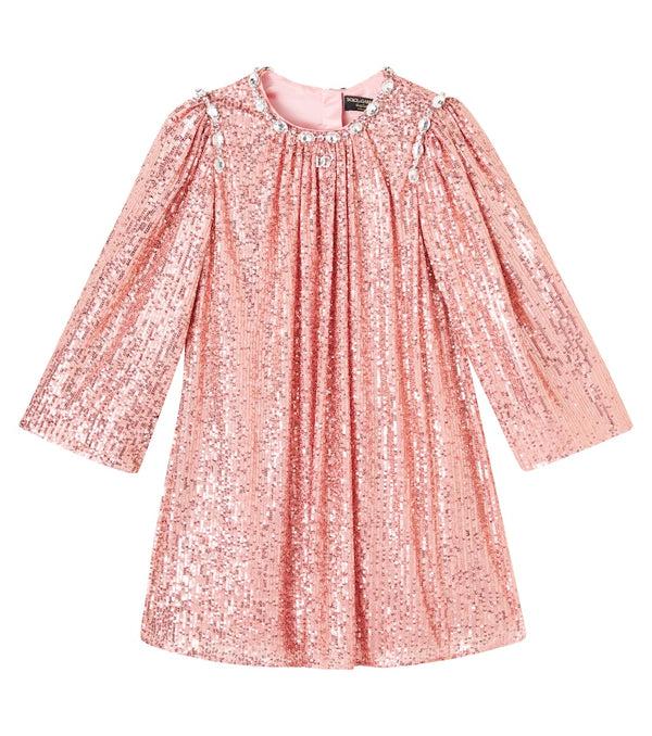 Dolce & Gabbana Kids DG embellished sequined dress