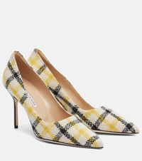 Manolo Blahnik BB 90 checked pumps