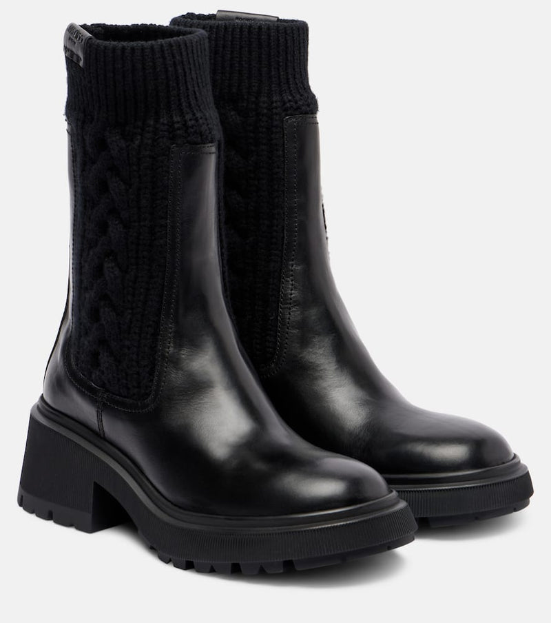 Jimmy Choo Tamia cable-knit leather ankle boots