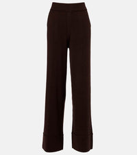 Jardin des Orangers High-rise wool and cashmere wide-leg pants