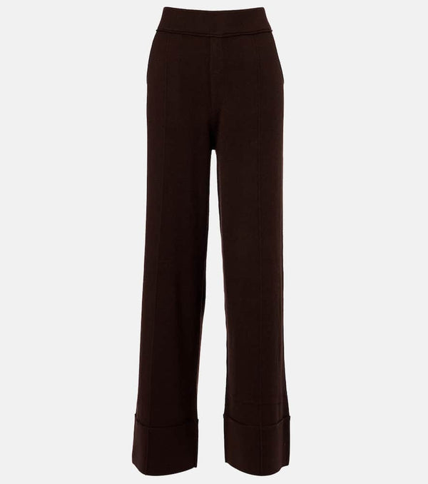 Jardin des Orangers High-rise wool and cashmere wide-leg pants