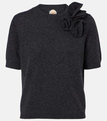 Jardin des Orangers Floral-applique wool and cashmere sweater