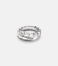 Bvlgari Serpenti Viper 18kt white gold ring with diamonds