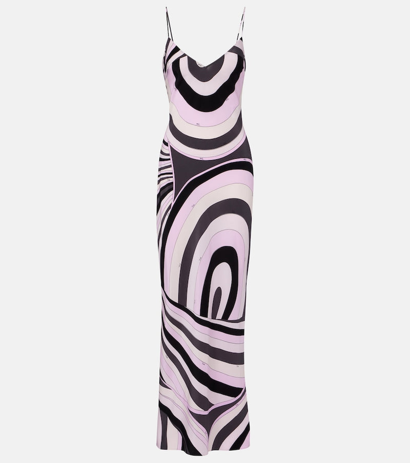 Pucci Iride silk crepe de chine slip dress