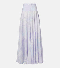 Pucci Orchidee cotton maxi skirt