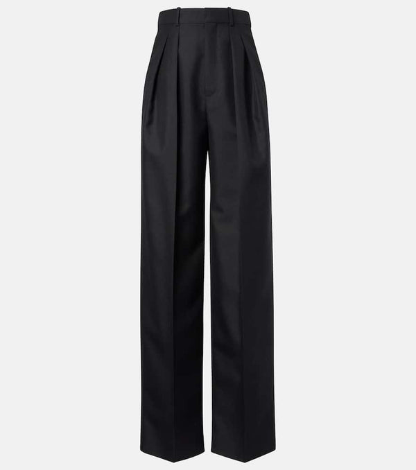 Saint Laurent Wool and mohair wide-leg pants