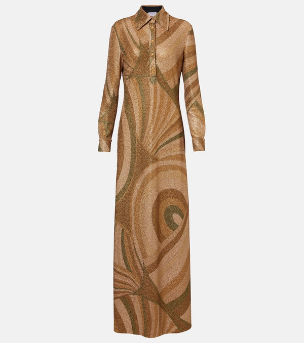 Pucci Iride lame jersey shirt dress