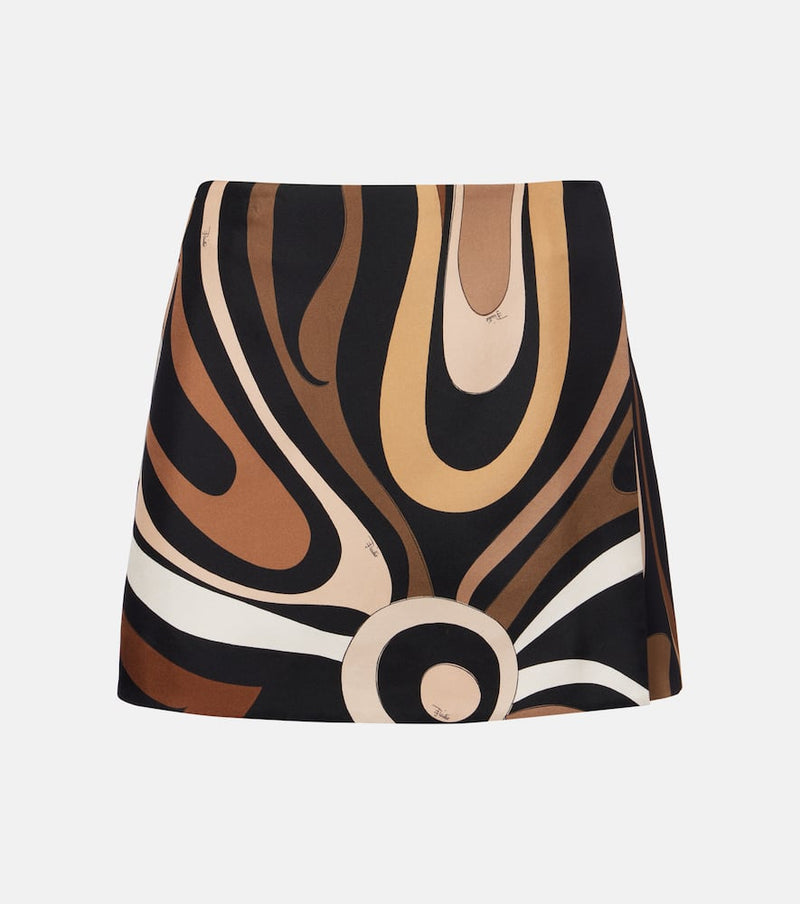 Pucci Marmo silk satin miniskirt